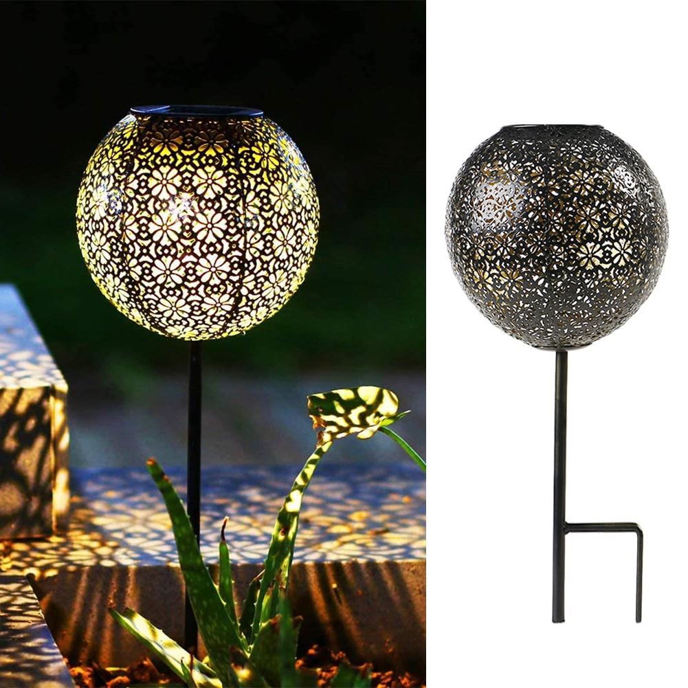 Jamila Solar Garden Shadow Cast Lantern with Iron Frame
