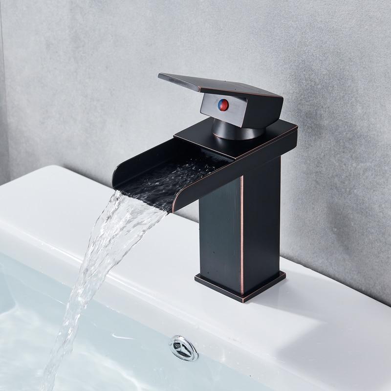 Luxury Brass Vanity Faucet with Single Handle Deck Mount