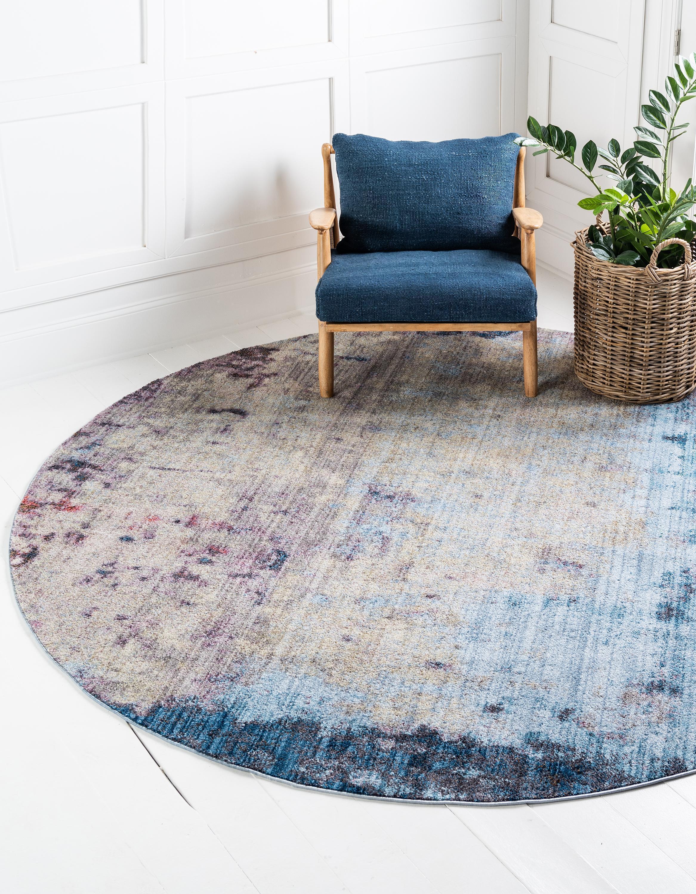Deon Blue Gray Area Rug by Unique Loom