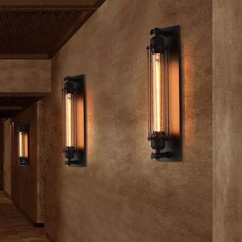 Industrial Style Vintage Bar Wall Lamp in Premium Iron for Indoor Walls