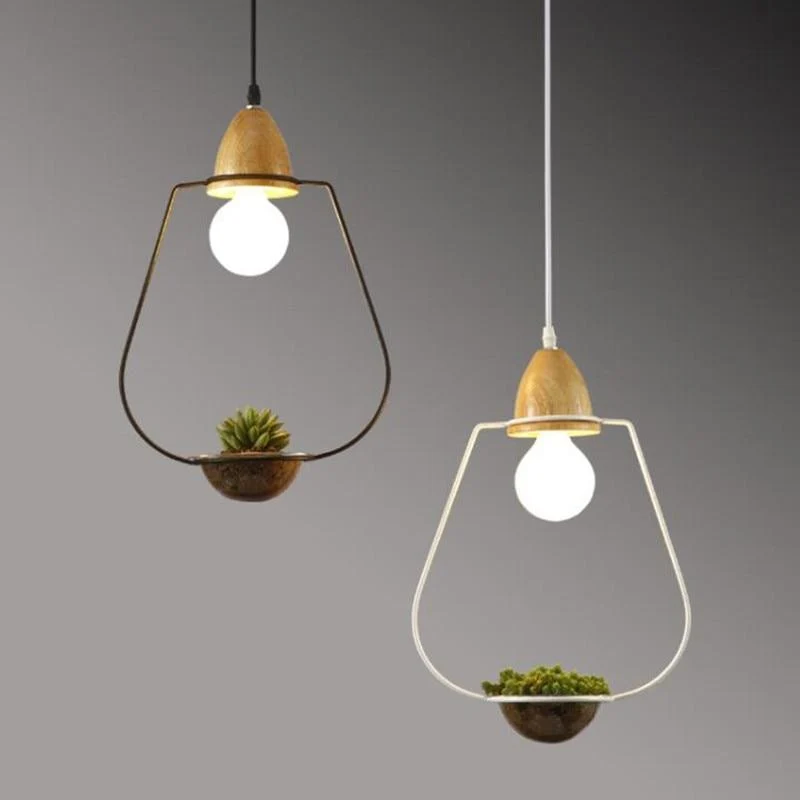 Zox Modern Nordic Iron Pendant Planter Lamp with 59 Inch Cable