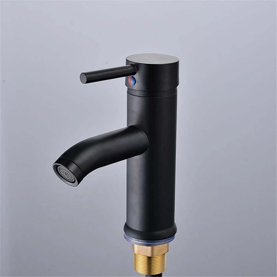 Black Matte Finish Stainless Steel Faucet, Single Handle Contemporary