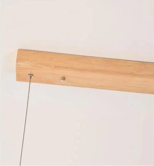 Adelbert Adjustable LED Hanging Lamp in Iron and Eco-Friendly Wood