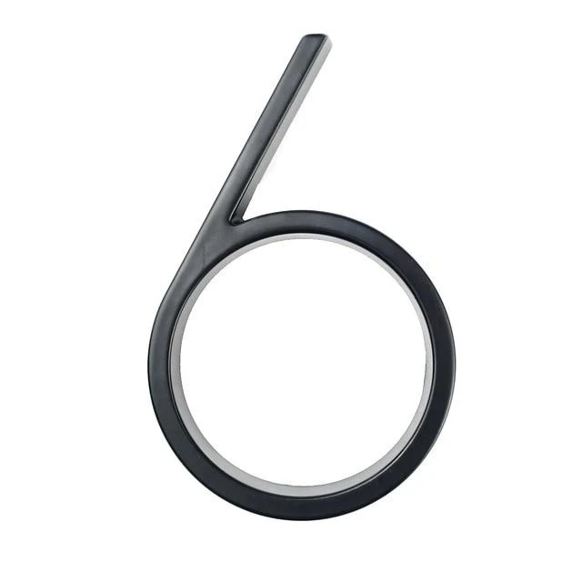 Modern Design House Numbers in Anti-Rust Zinc Alloy, 5 Inch High