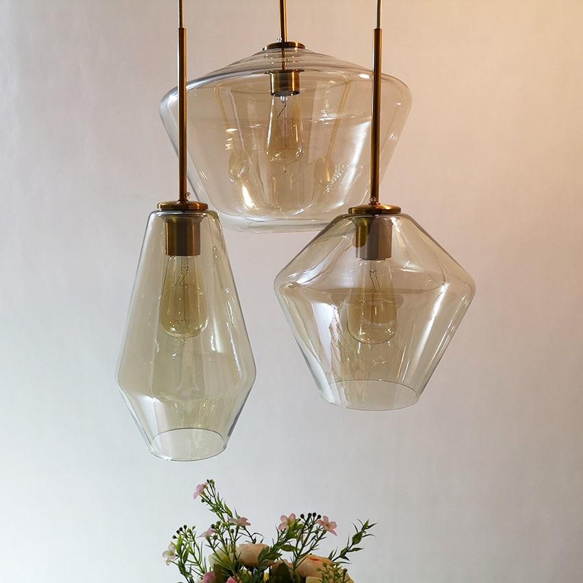 Meriall Ophængs Glas Pendellampe til Hjem, Studio og Restaurant Rum