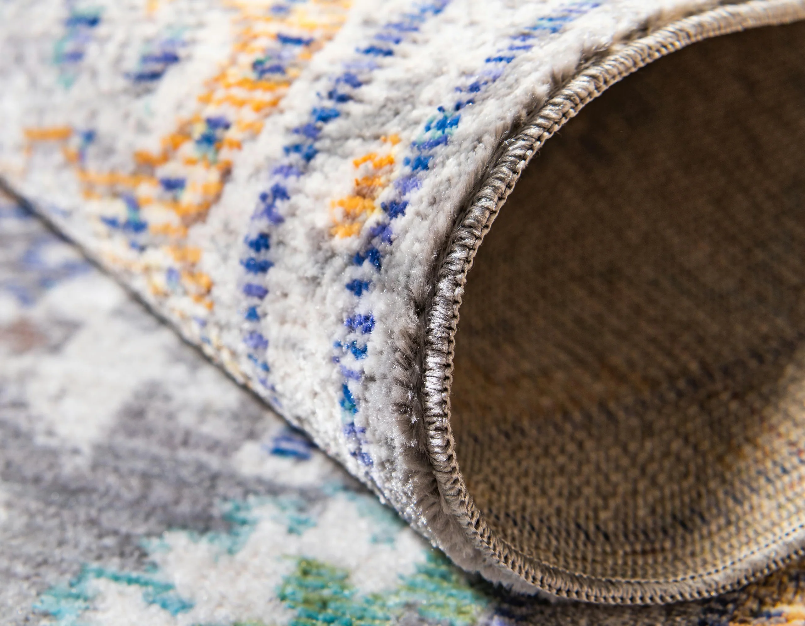 Turner Gray and Blue Vintage Style Area Rug from Unique Loom