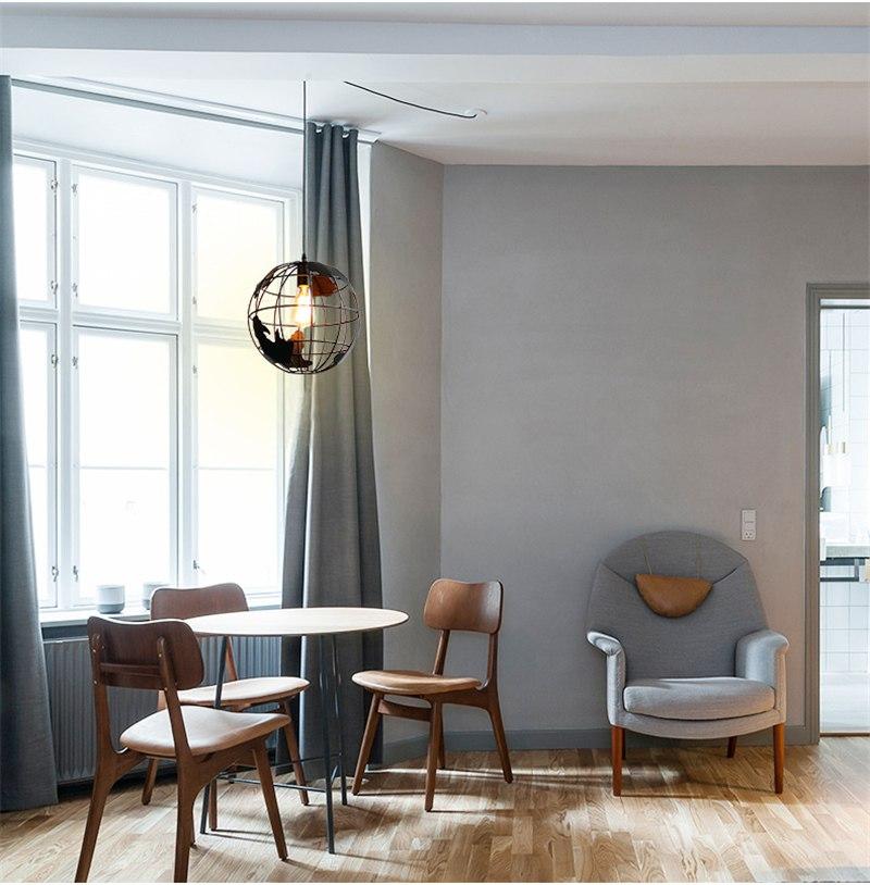 Modern Nordic World Globe Hanging Light in Two Diameter Sizes