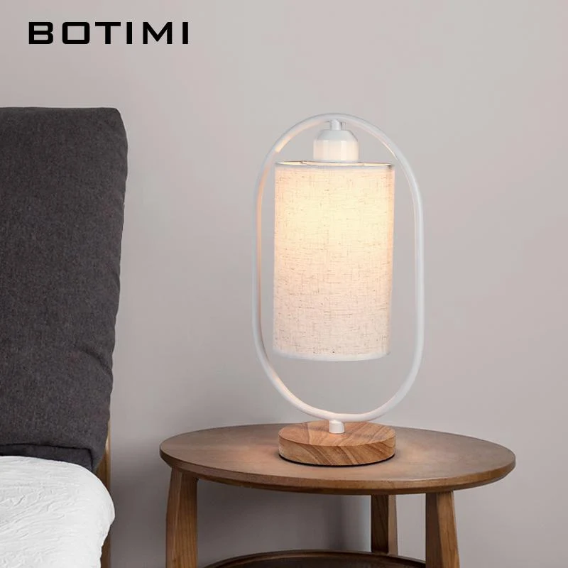 Zola Modern Desktop Lamp with Wood and Iron Build for Calm Room Light