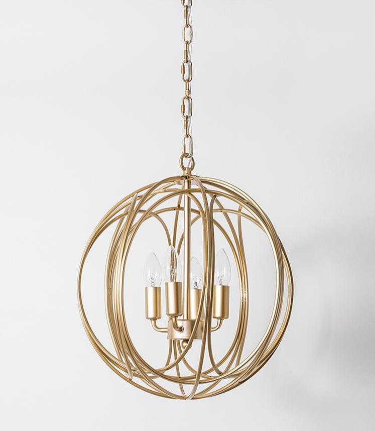 Arbor Modern Hanging Cage Lamp in Painted Metal, 12 or 16 Inch