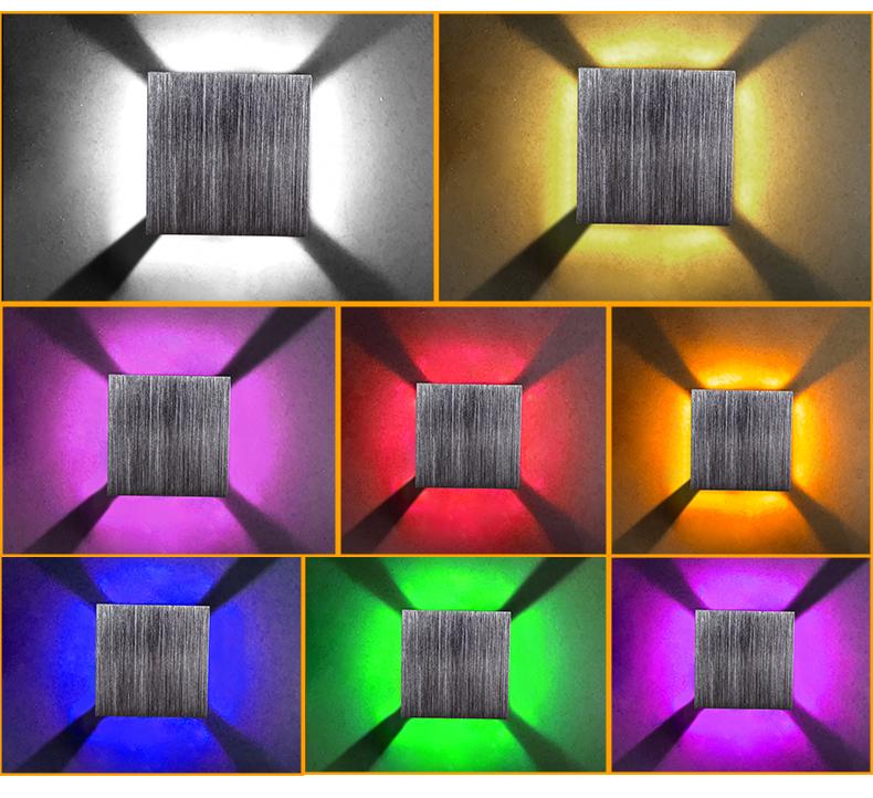 Modern LED Cube Box Wall Lamp in Aluminum for Sleek Wall Lighting