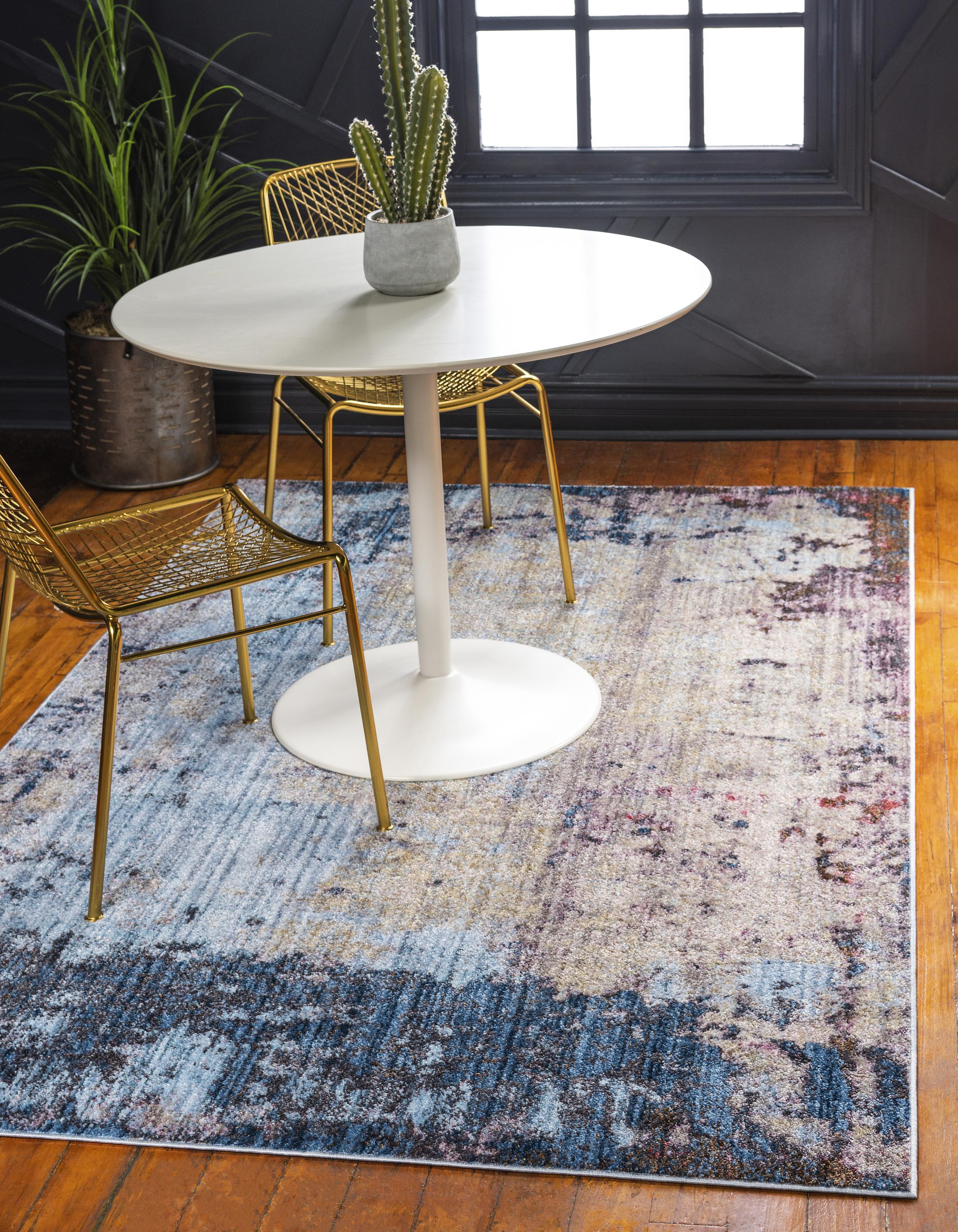 Deon Blue Gray Area Rug by Unique Loom