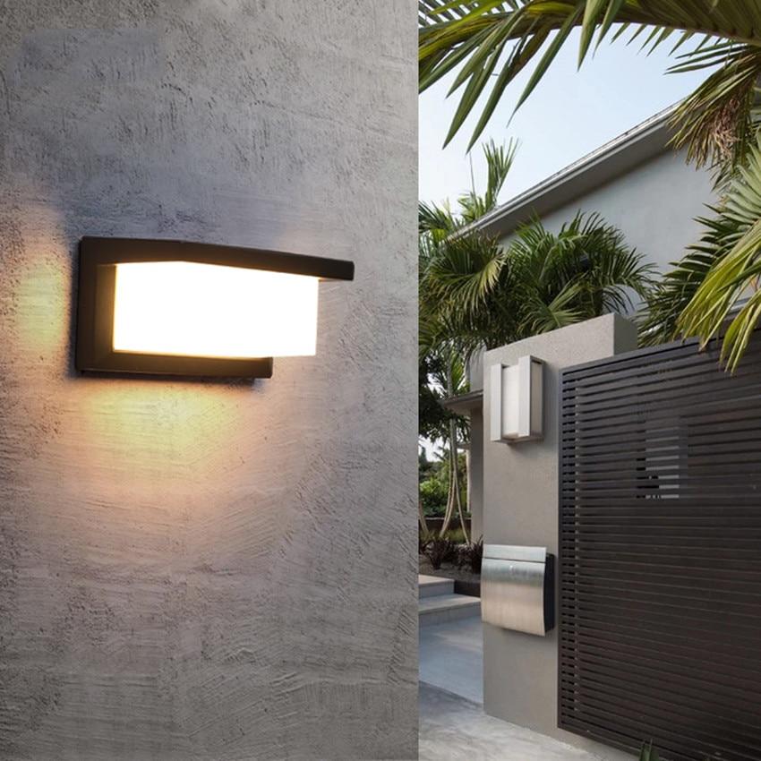 Modern LED Outdoor Block Light in Aluminum, Sold Individually