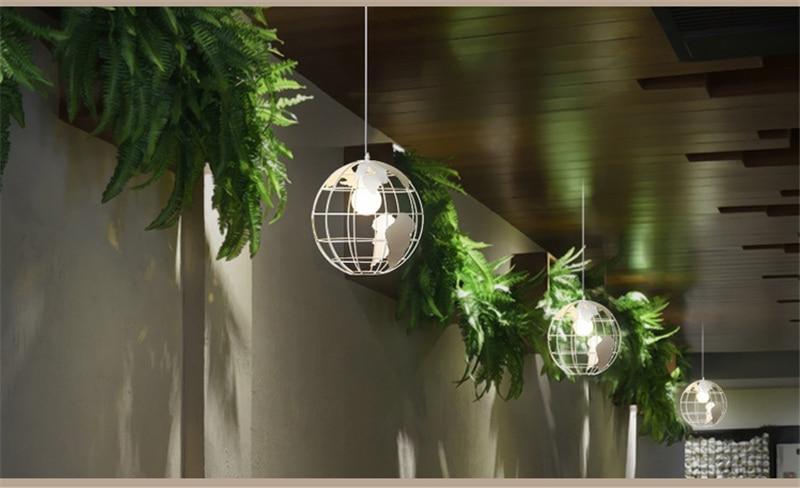 Modern Nordic World Globe Hanging Light in Two Diameter Sizes