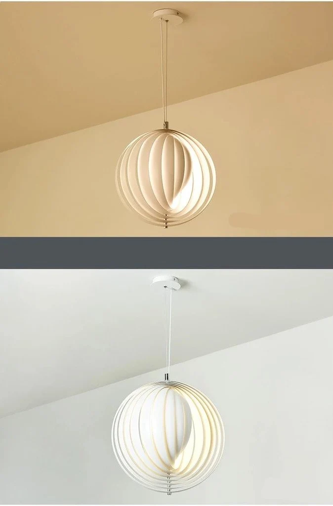 Lámpara colgante modern vintage Hardy de madera y hierro con base ⟦K0⟧