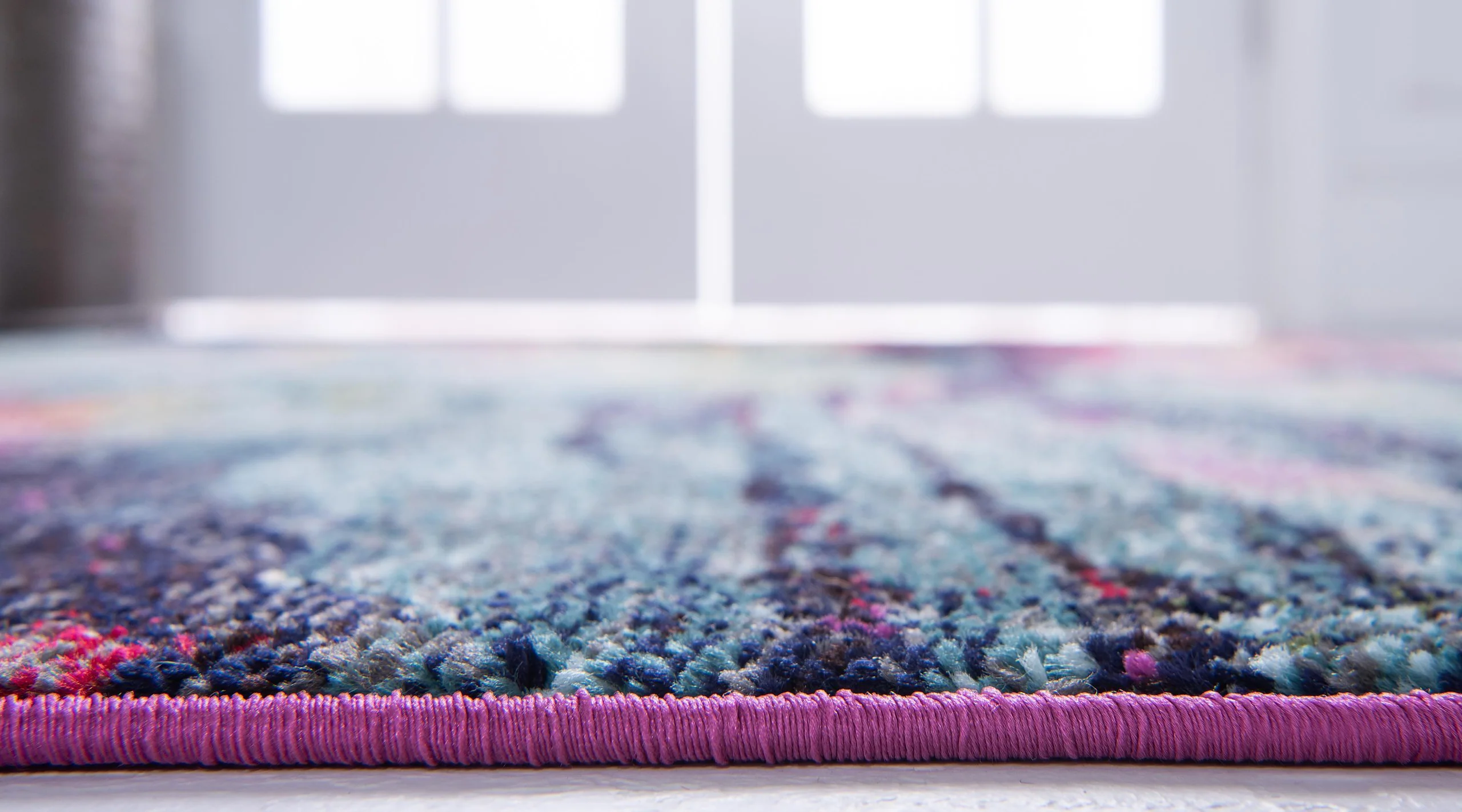 Corban Watercolor Purple Blend Area Rug by Unique Loom