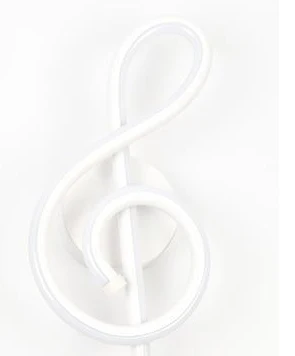 LED-vägglampa i aluminium med musiknot