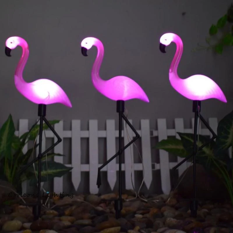 Lampka ogrodowa flaming LED na energię słoneczną, korpus z ABS