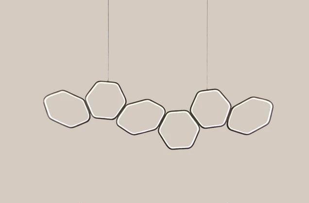 Lustre Geométrico LED Art Deco Jocasta em Acrílico