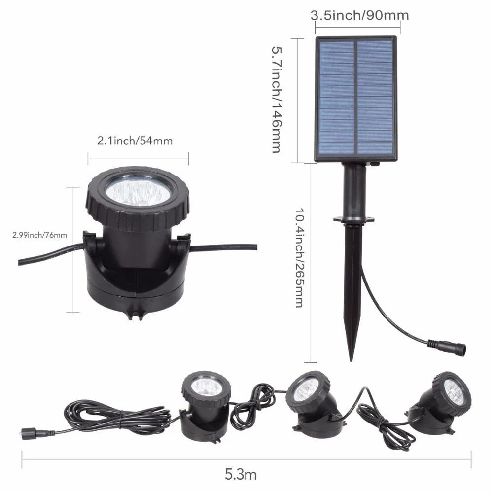 Brien Solar-Gartenleuchten, wasserdichte ABS-Außenbeleuchtung