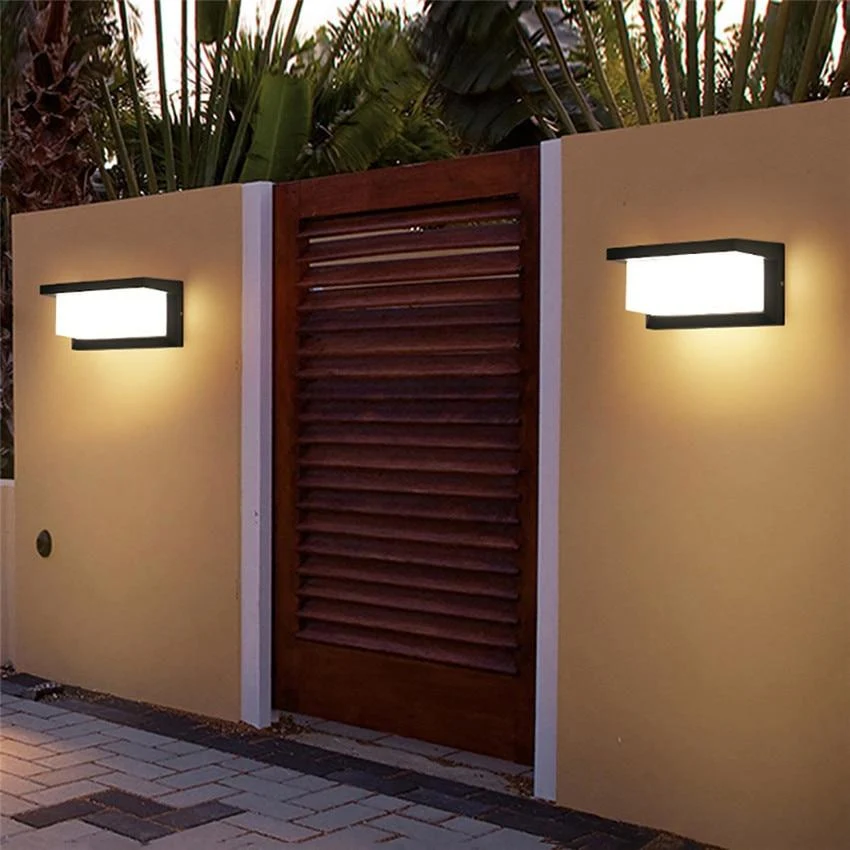 Modern LED Outdoor Block Light in Aluminum, Sold Individually