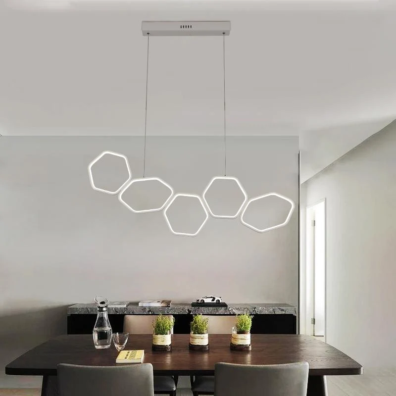 Lustre Geométrico LED Art Deco Jocasta em Acrílico