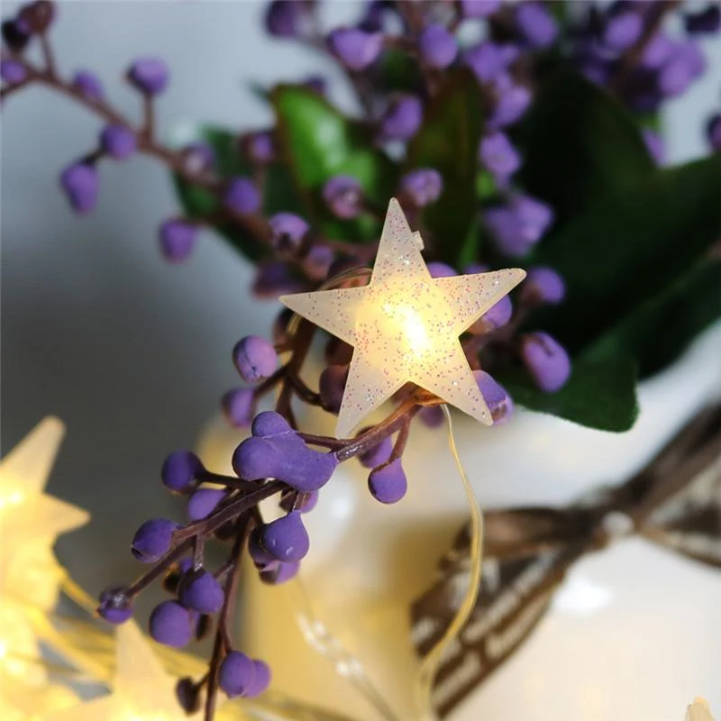 Kintana stjärnformade fairy lights med 20 LED för uteplats och fest