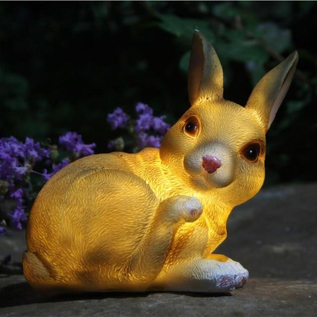 森林動物 LED 花園燈 暖光樹脂擺設