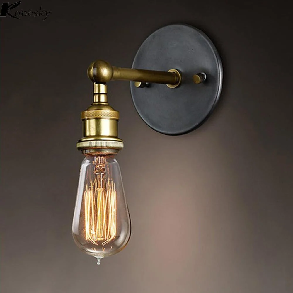 Modern Country Style Brass Wall Lamp in Matte Copper