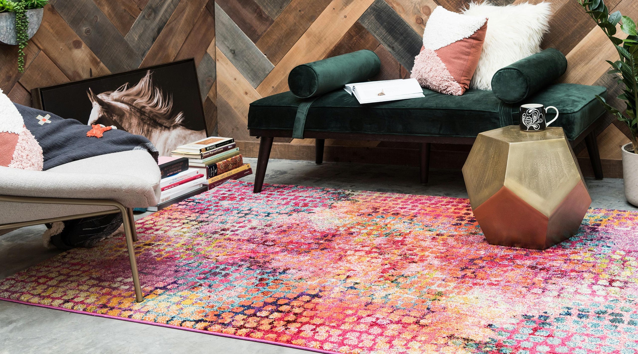 Franco Modern Circle Pattern Rug from Unique Loom