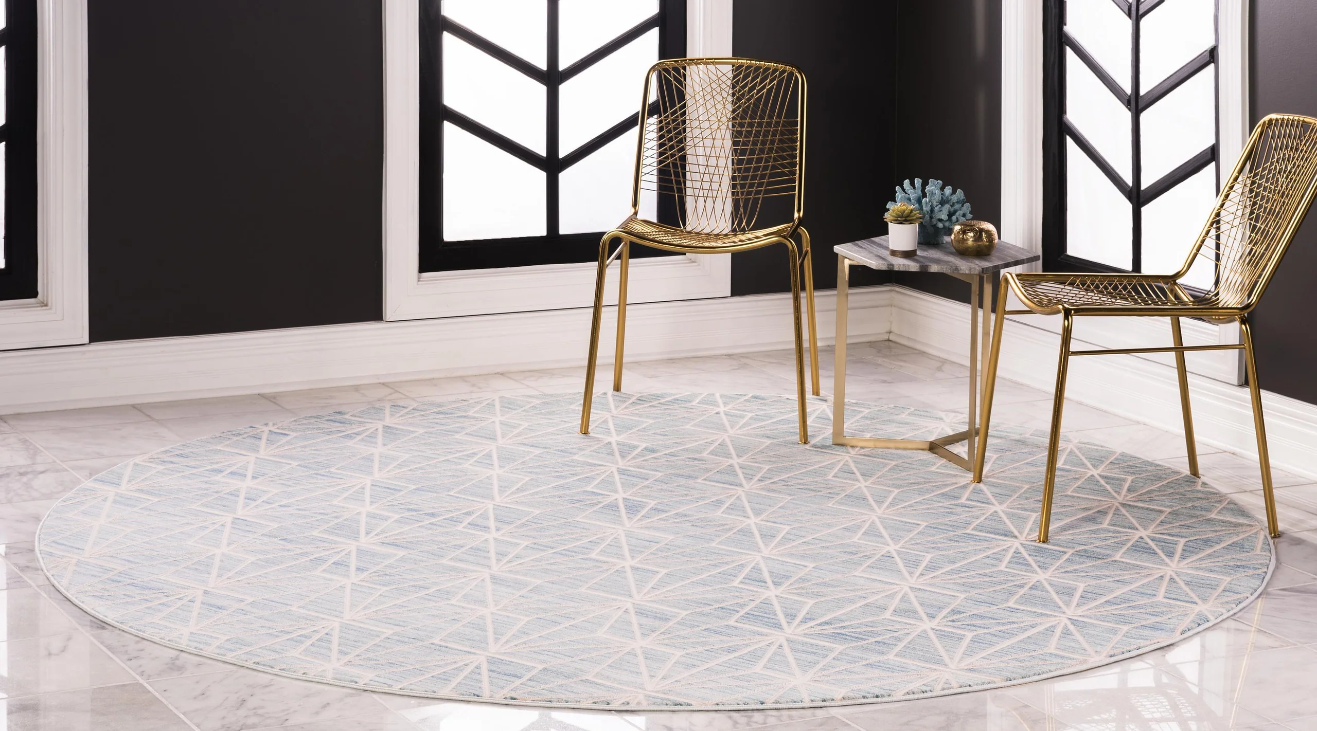 Aaro Geometric Modern Large Rug by Unique Loom