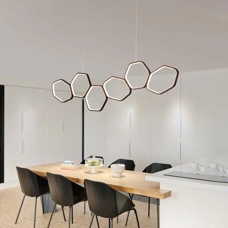 Jocasta Art Deco LED Geometric Chandelier in Acrylic