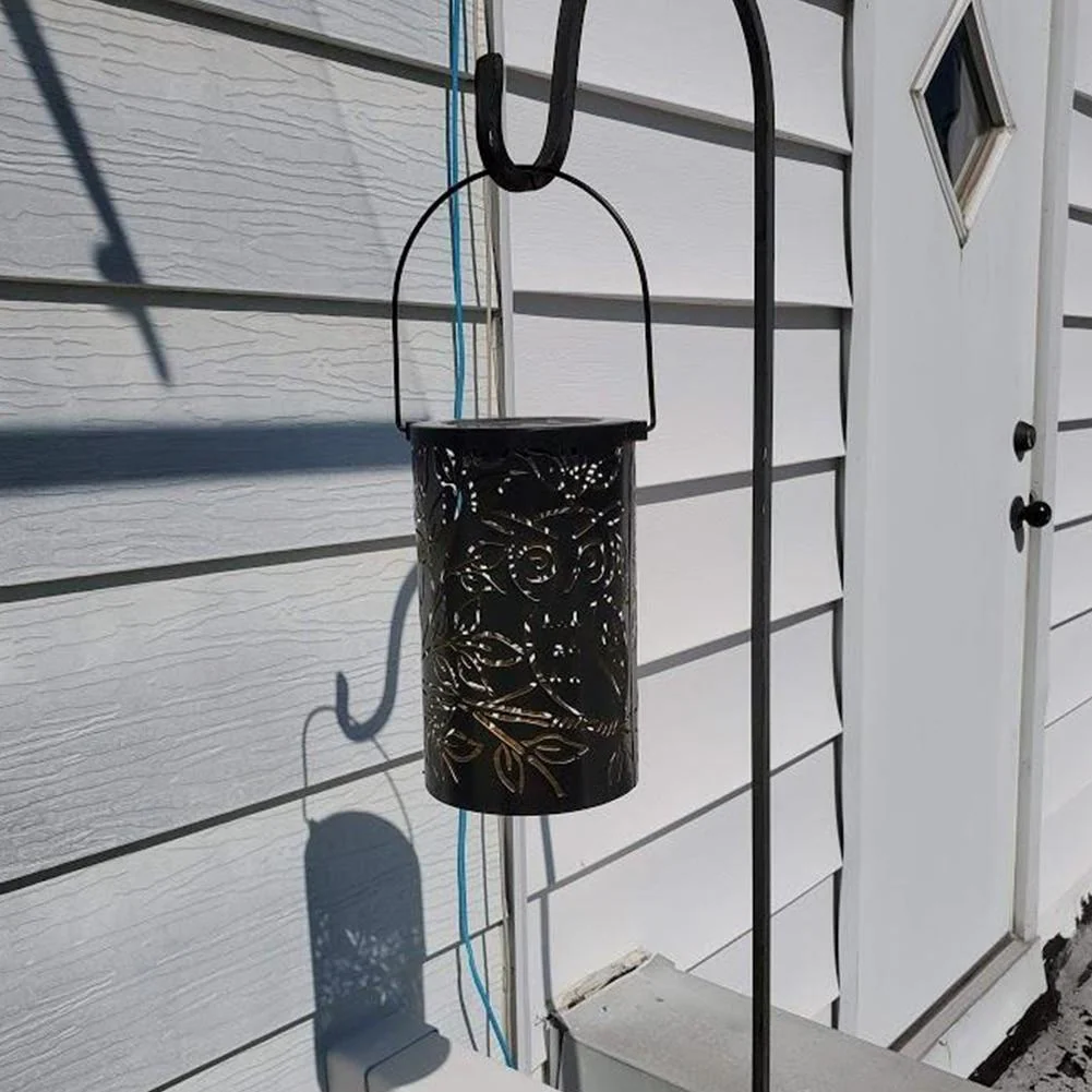 Omar Owl Shadow Cast Lantern in Iron and Plastic