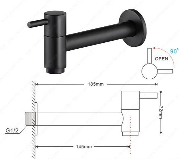 Torneira de Parede para Banheiro Linus Chrome com Alavanca Única