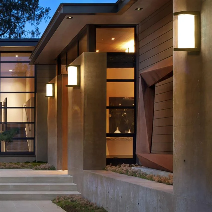 Modern LED Outdoor Block Light in Aluminum, Sold Individually