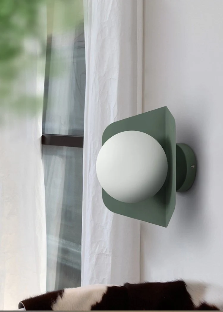 Arnold Modern Nordic Candy Wall Lamp in Iron and Acrylic