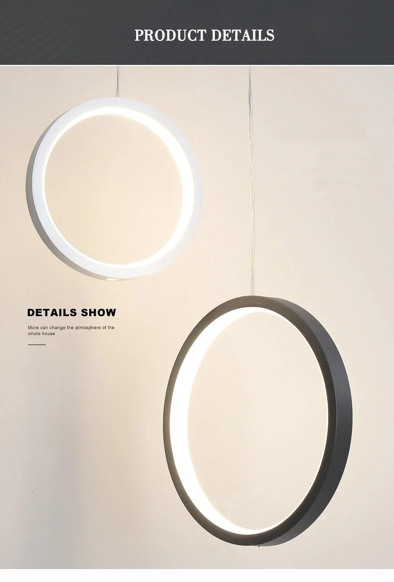Wisząca lampa LED Kavita okrągła z metalu i akrylu