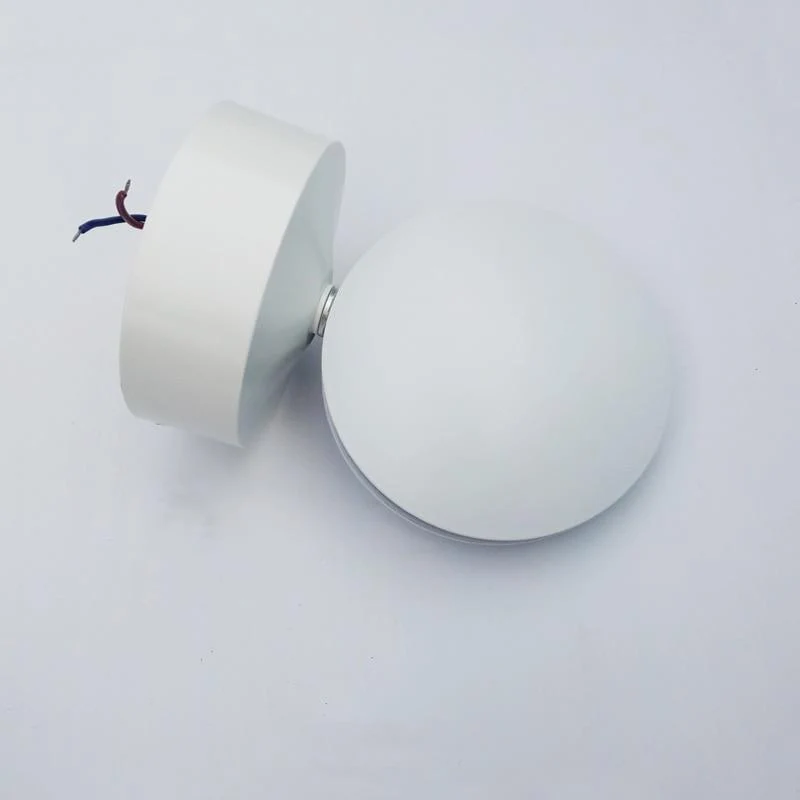 Circular Wall Mount LED Lamp in Aluminum With Rotating Head