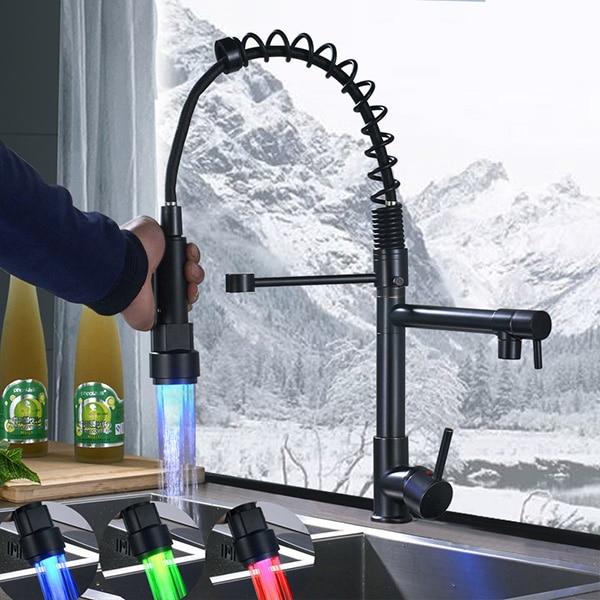 Carylon LED-keittiön jousitasoon asennettava hana 360 asteen kierrolla