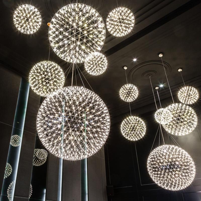 Orbital LED Hanging Lamp in Stainless Steel for Any Room