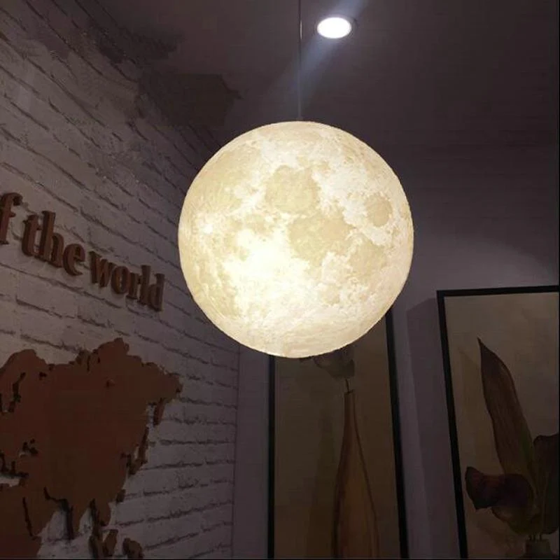 Full Moon 3D Hanging Lamp with 39.4 Inch Cable
