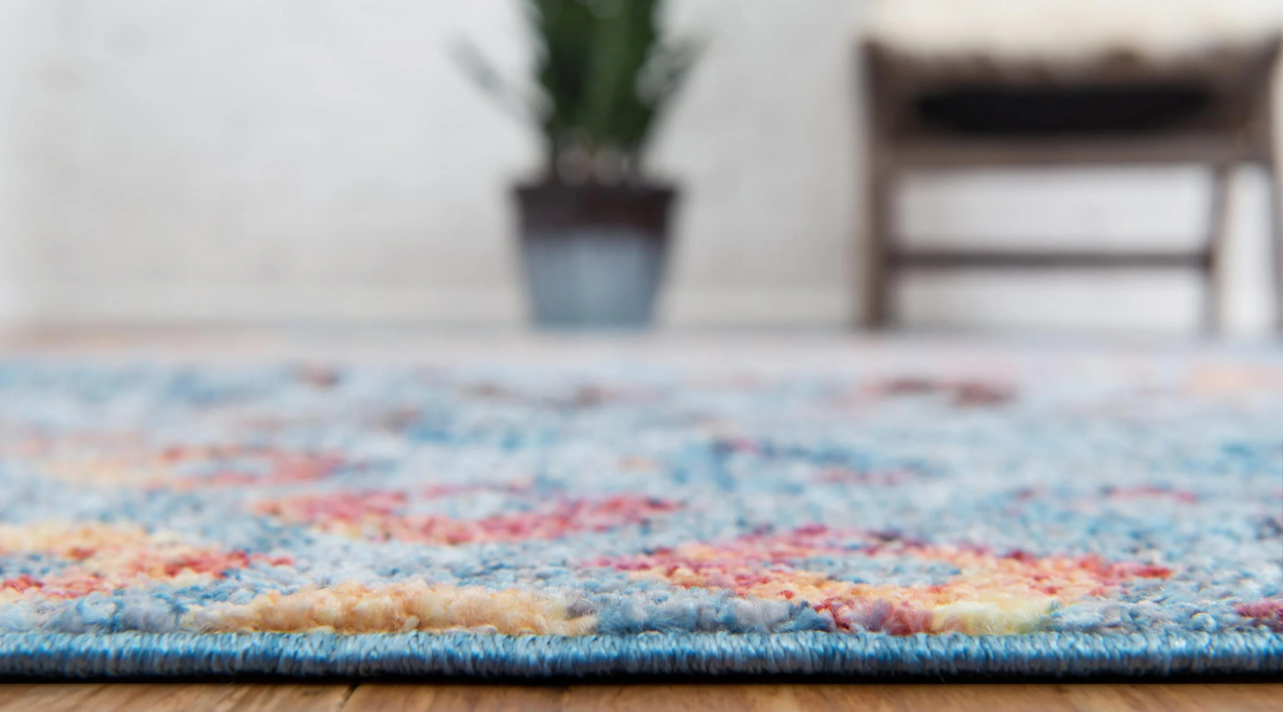 Devan Rainbow Square Pattern -matto, Unique Loom
