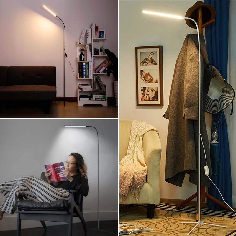 Claire Minimalist Floor Lamp with Rotatable LED Headlamp