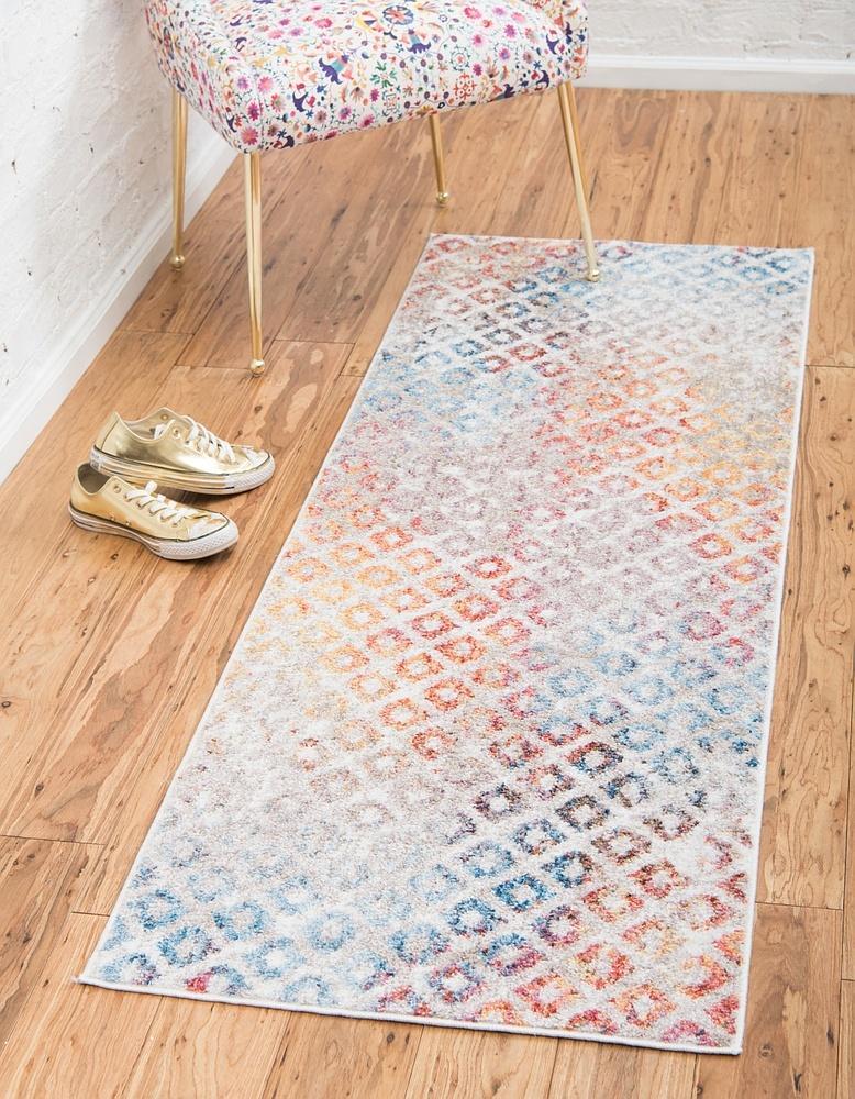 Devan Rainbow Square Pattern -matto, Unique Loom