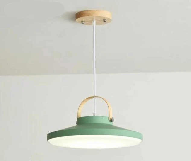 Buford Modern Nordic LED Hanging Pendant Lamp in Iron and Wood