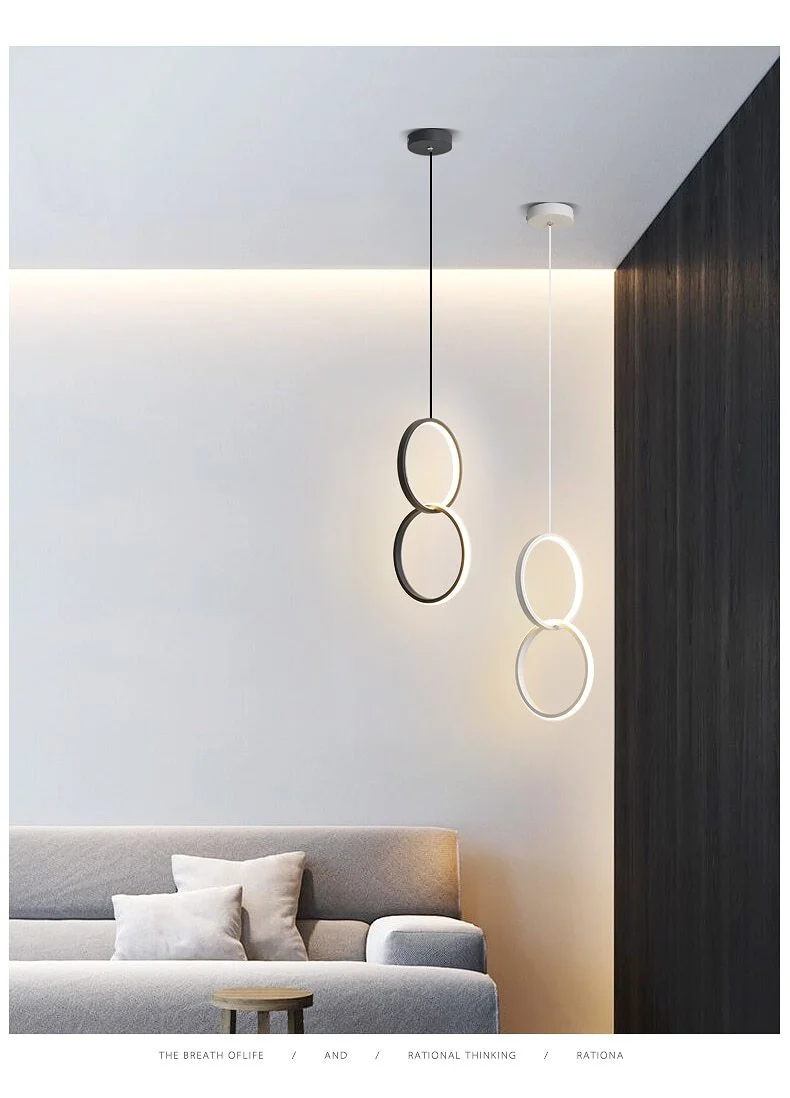Wisząca lampa LED Kavita okrągła z metalu i akrylu