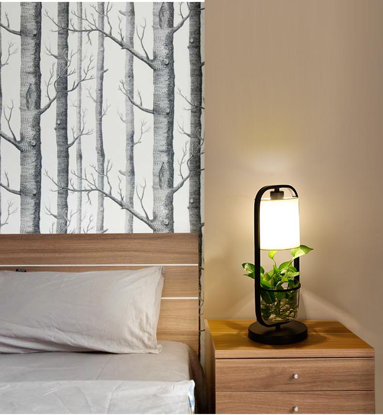 Augustus Frame Planter LED Desk Lamp in Iron and Glass