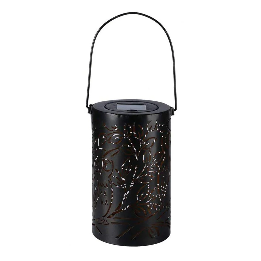 Omar Owl Shadow Cast Lantern in Iron and Plastic