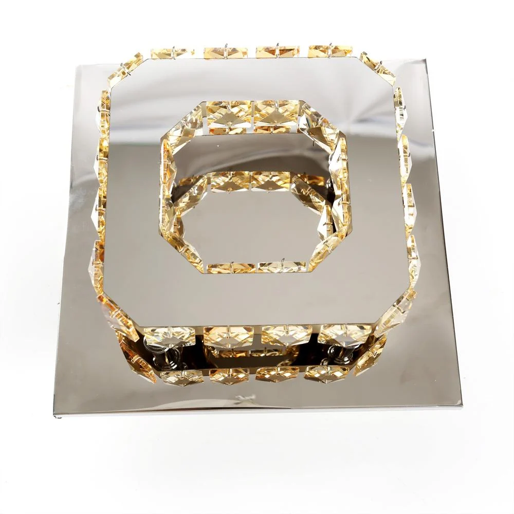 Lustre Cesar em Cristal, Aço Inox e Acrílico