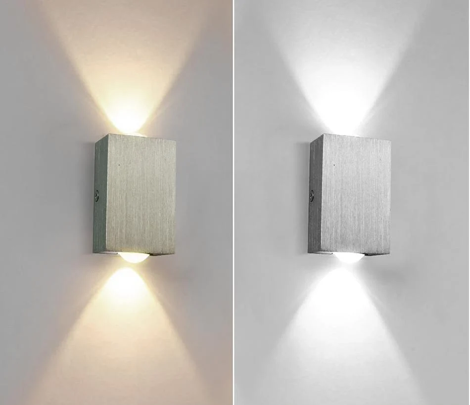 Modern LED Cube Box Wall Lamp in Aluminum for Sleek Wall Lighting