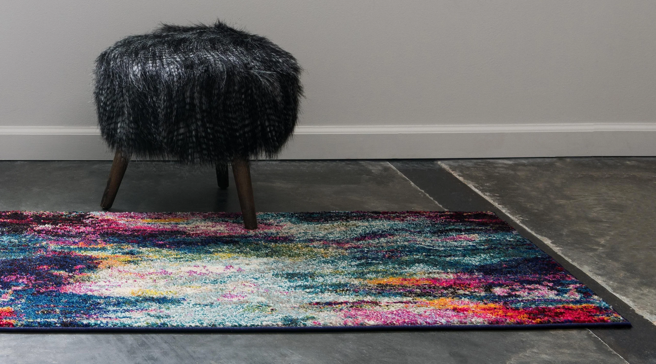 Corban Watercolor Purple Blend Area Rug by Unique Loom